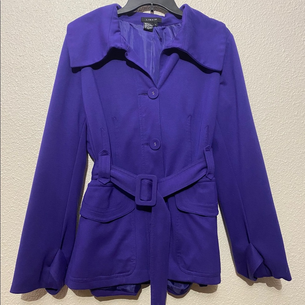 Purple trench coat